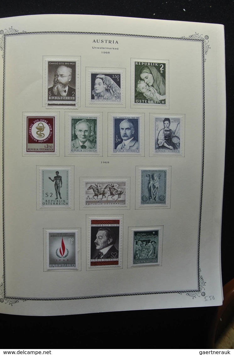 Österreich: 1850-2009: Almost complete, mostly mint hinged, partly double collection Austria 1850-20