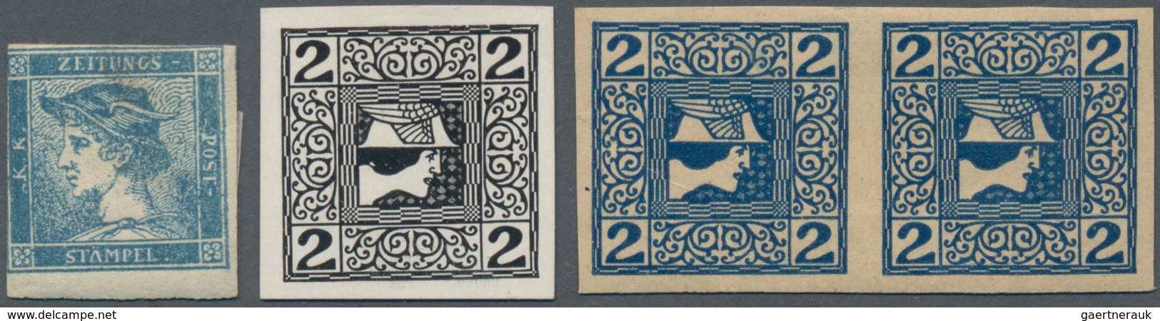 Österreich: 1851/1919, Spezialisierte Sammlungspartie Der Zeitungsmarken Auf Blättern Aufgezogen, Da - Colecciones