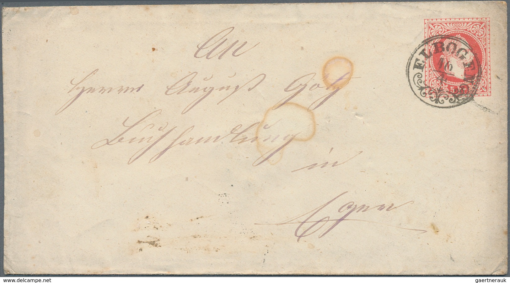 Österreich: 1857/1891, Lot Von Elf Briefen Und Karten, Dabei Zierstempel "Elbogen", Fingerhutstempel - Sammlungen