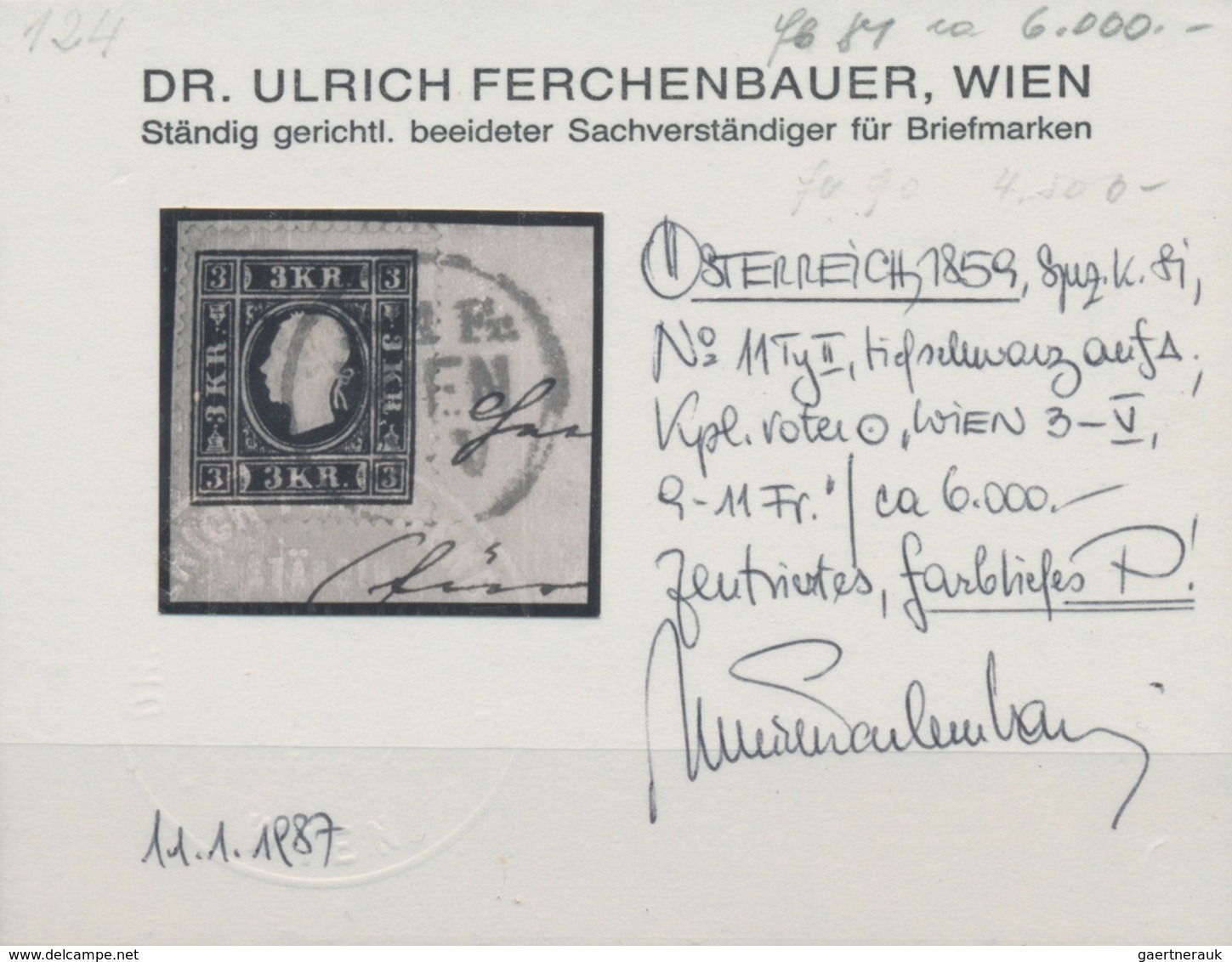 Österreich: 1858/1867 (ca.), Lot Von Sechs Briefstücken Mit Sieben Marken, Dabei MiNr. 11 II (Befund - Sammlungen