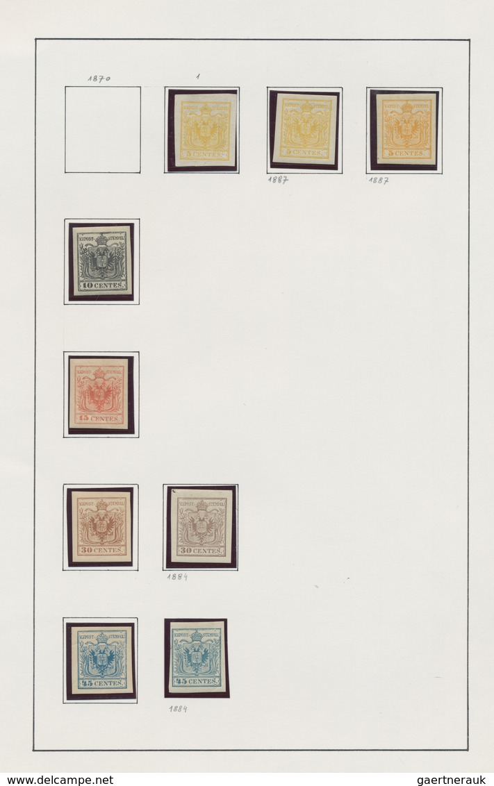 Österreich: 1870/1894, Österreich/Lombardei Und Venetien, Saubere Kleine Sammlung Von 38 Neudrucken. - Colecciones
