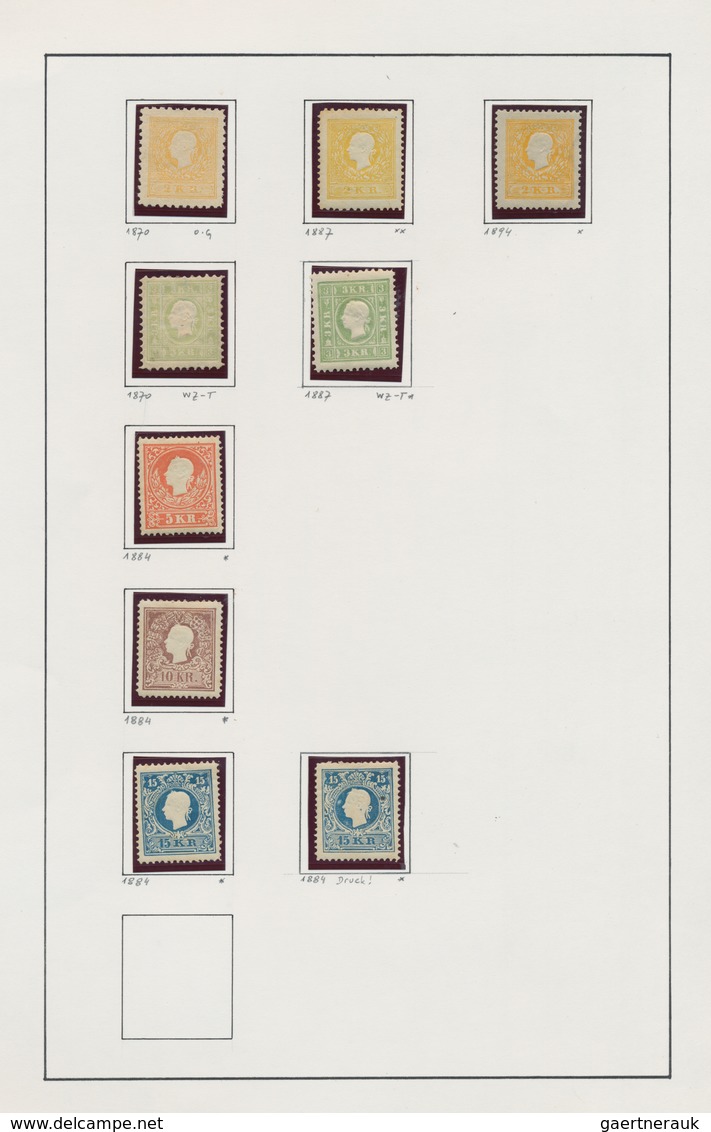 Österreich: 1870/1894, Österreich/Lombardei Und Venetien, Saubere Kleine Sammlung Von 38 Neudrucken. - Sammlungen