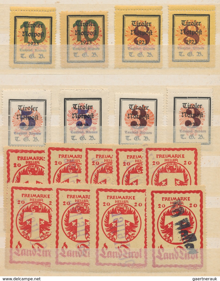 Österreich: 1870/1946 (ca.), Vielseitiges Konglomerat Im Steckbuch, Dabei Telegraphenmarken, Interes - Colecciones