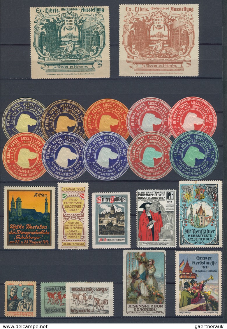 Österreich: 1896/1937, ÖSTERREICH/UNGARN, Saubere Und Vielseitige Vignetten-Sammlung Mit über 500 St - Colecciones