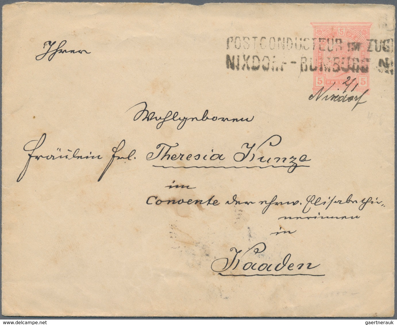 Österreich: 1897/1900, Lot Von Drei Belegen, Dabei Halbierte 1 Kr.-Marke Als Zusatz Auf Ganzsachenka - Colecciones