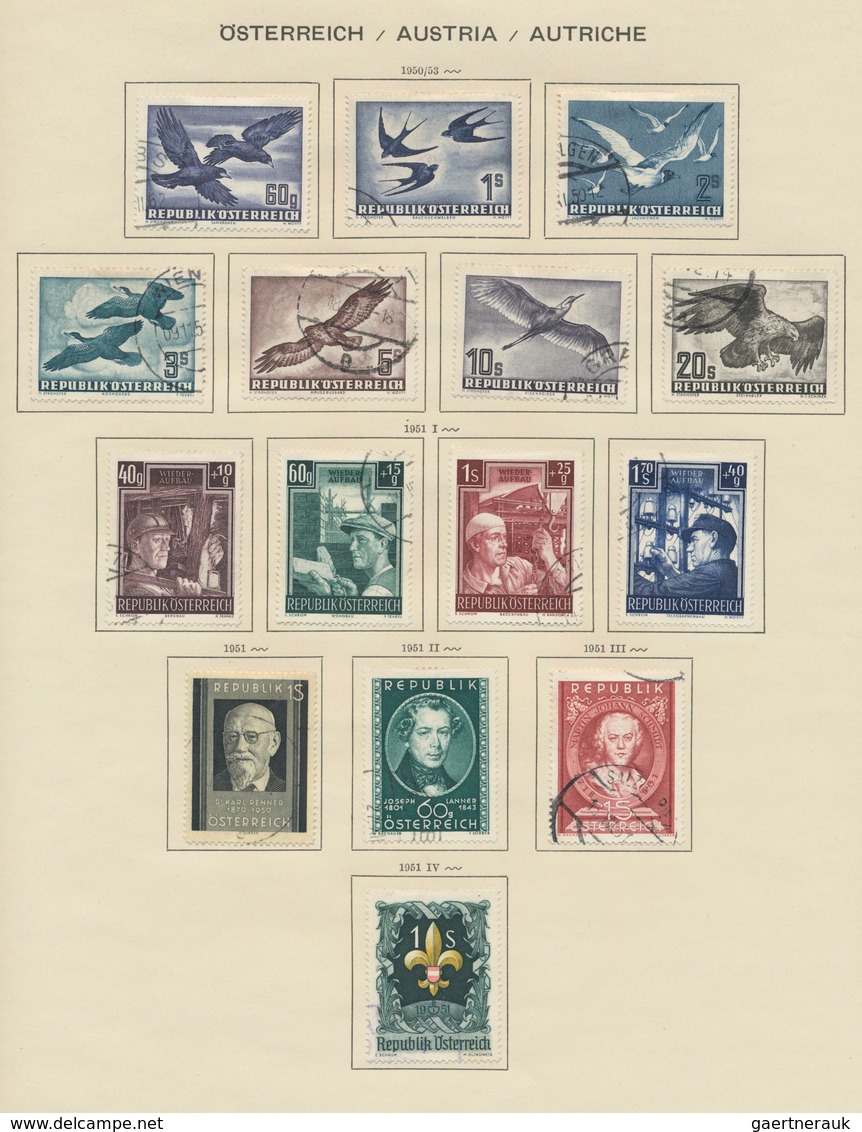 Österreich: 1945/1999, Saubere Gestempelte Sammlung Im Schaubek-Vordruckalbum (Markwerte Gitteraufdr - Sammlungen