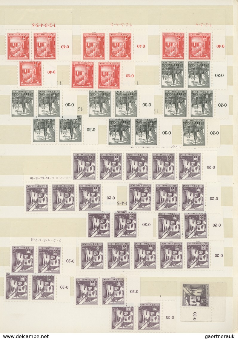 Österreich: 1957/1980, Dauerserien "Bauwerke" Und "Schönes Österreich", Postfrischer Spezial-Sammlun - Sammlungen