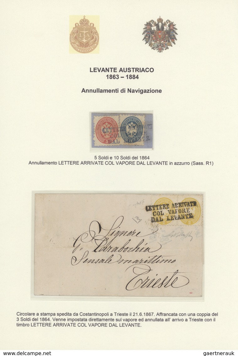 Österreichische Post In Der Levante: 1863-1884: Spezialsammlung Der Entwertungen Und Poststempel Der - Oriente Austriaco