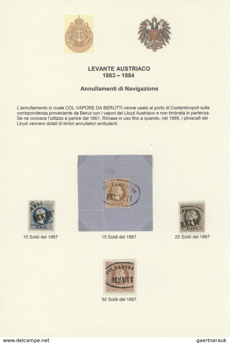 Österreichische Post In Der Levante: 1863-1884: Spezialsammlung Der Entwertungen Und Poststempel Der - Eastern Austria