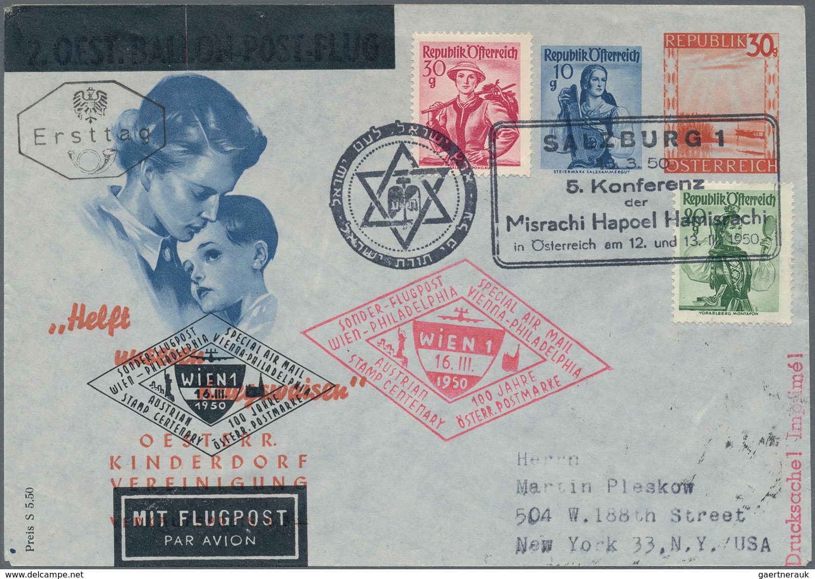Österreich - Flugpost: 1949/2003, Vielseitige Partie Von Ca. 170 Briefen Und Karten, Dabei Frühe Bal - Otros & Sin Clasificación