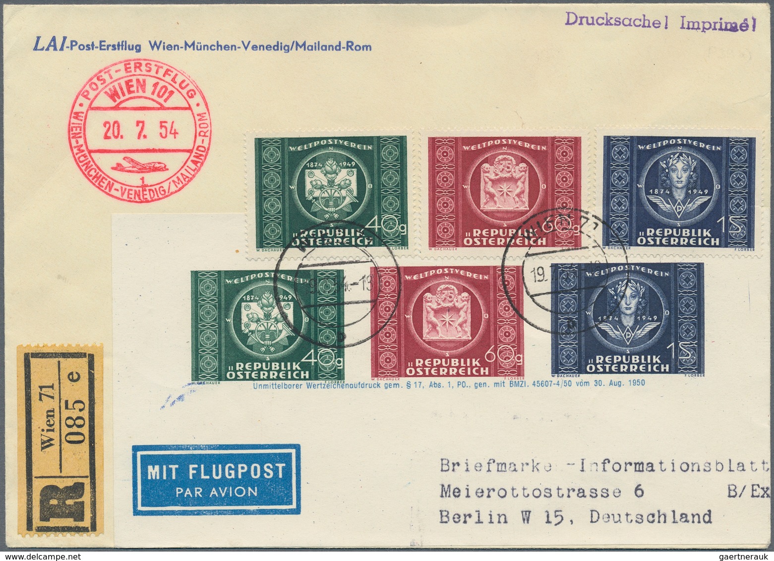 Österreich - Flugpost: 1949/2003, vielseitige Partie von ca. 170 Briefen und Karten, dabei frühe Bal