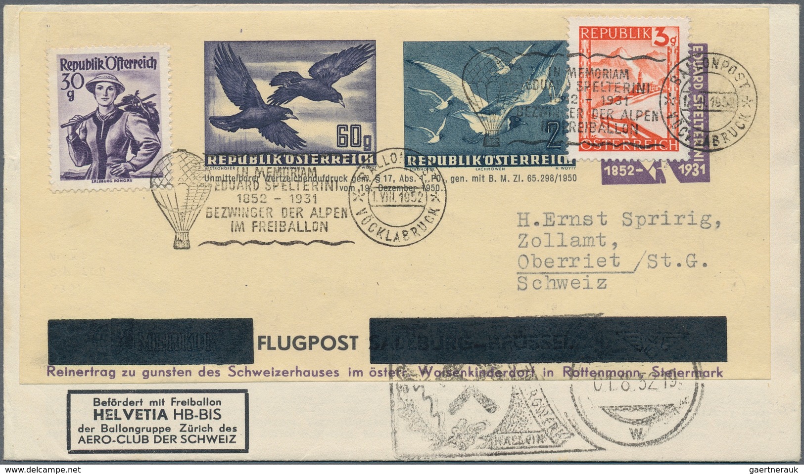 Österreich - Flugpost: 1949/2003, vielseitige Partie von ca. 170 Briefen und Karten, dabei frühe Bal