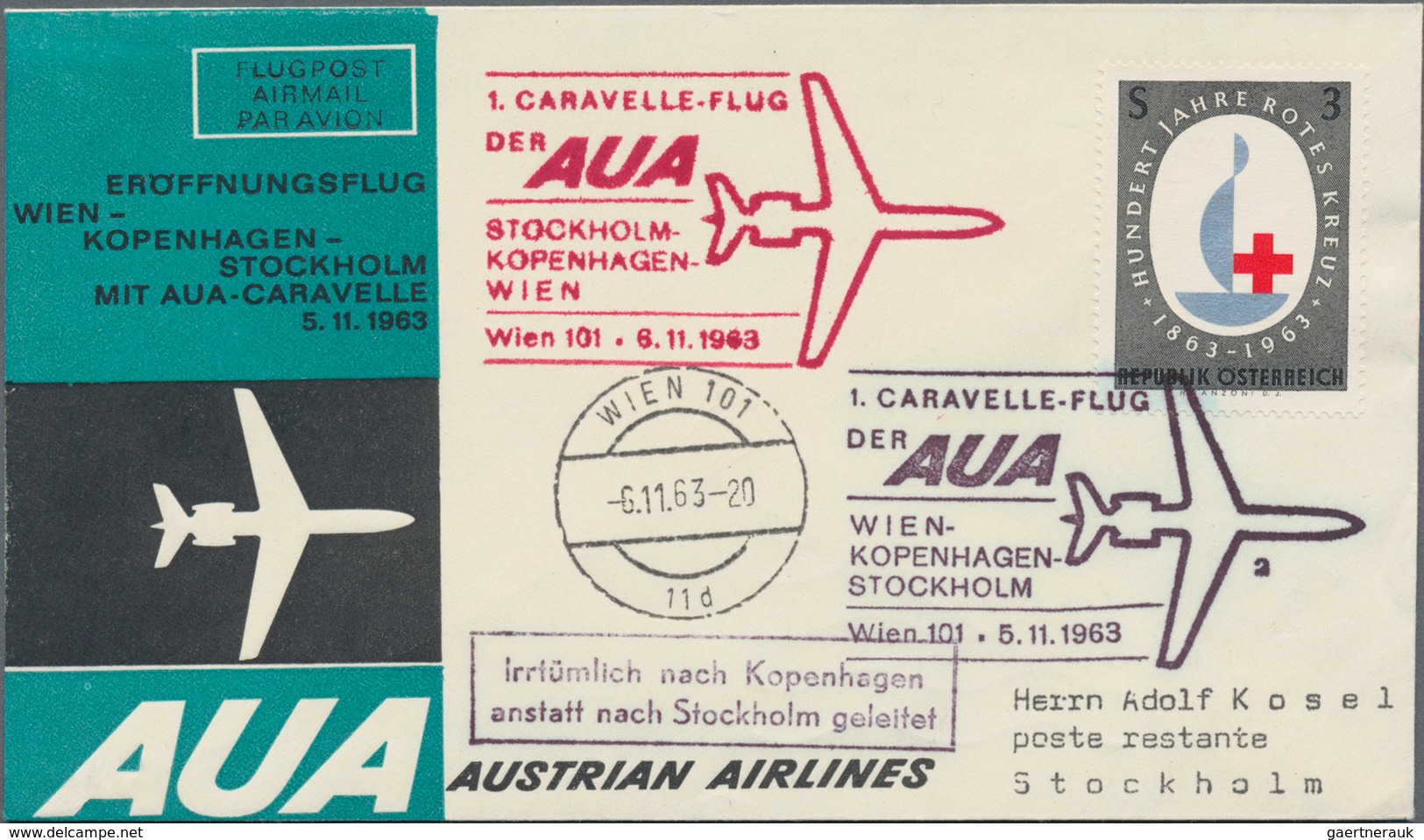 Österreich - Flugpost: 1958/1991, AUSTRIAN AIRLINES, Gehaltvolle Sammlung Mit Ca.400 Verschiedenen E - Other & Unclassified