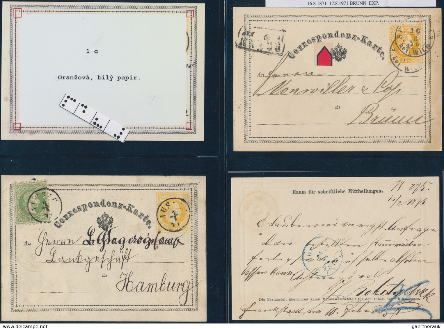 Österreich - Ganzsachen: 1870/1876, "GELBLINGE", Spezialisierte Sammlung Von Ca. 180 Gebrauchten Und - Otros & Sin Clasificación