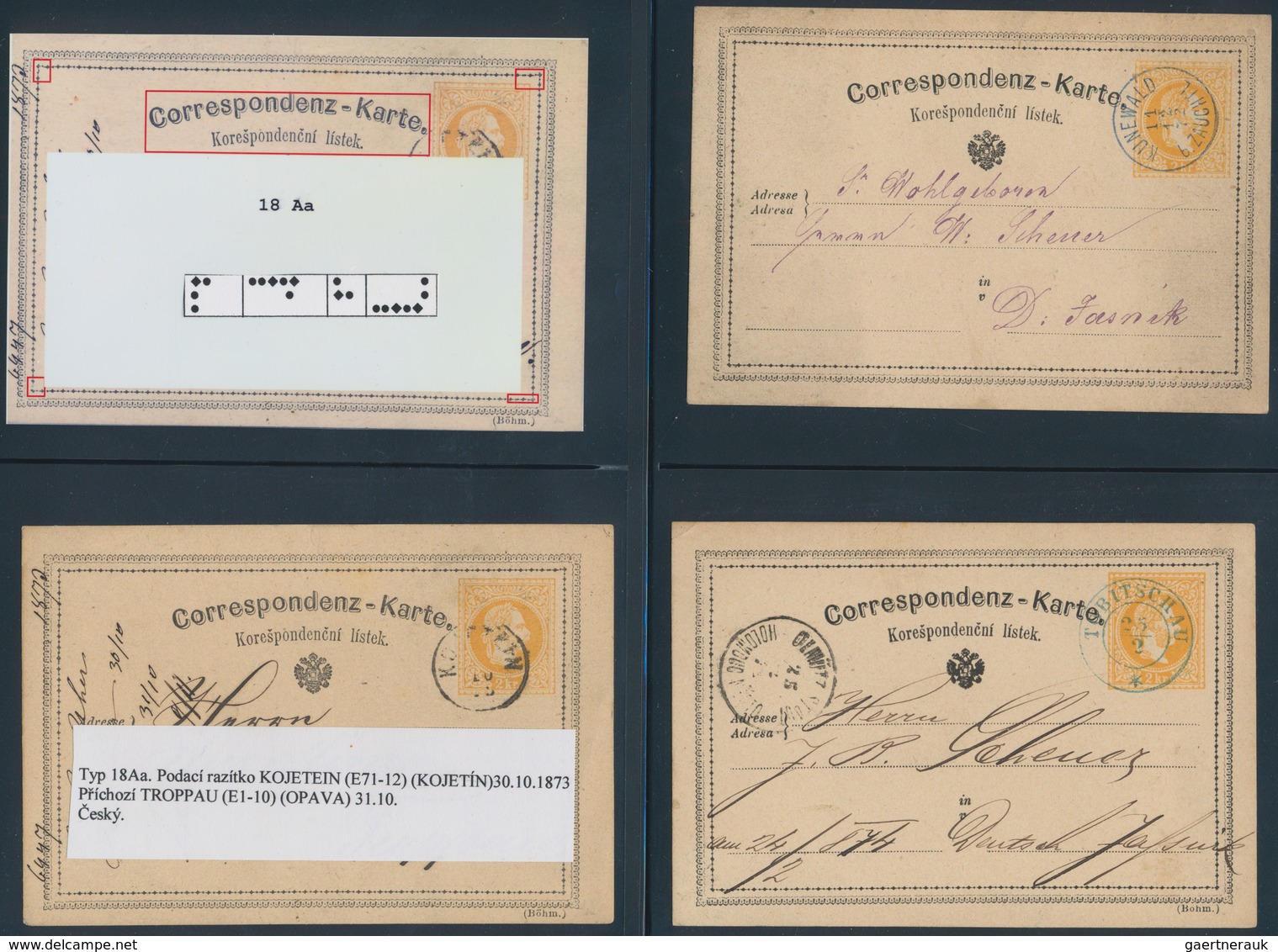 Österreich - Ganzsachen: 1870/1876, "GELBLINGE", Spezialisierte Sammlung Von Ca. 180 Gebrauchten Und - Otros & Sin Clasificación