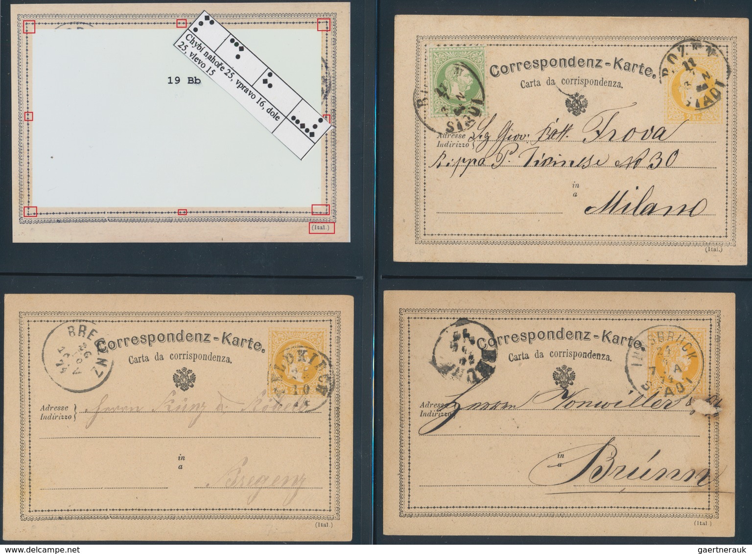 Österreich - Ganzsachen: 1870/1876, "GELBLINGE", Spezialisierte Sammlung Von Ca. 180 Gebrauchten Und - Otros & Sin Clasificación