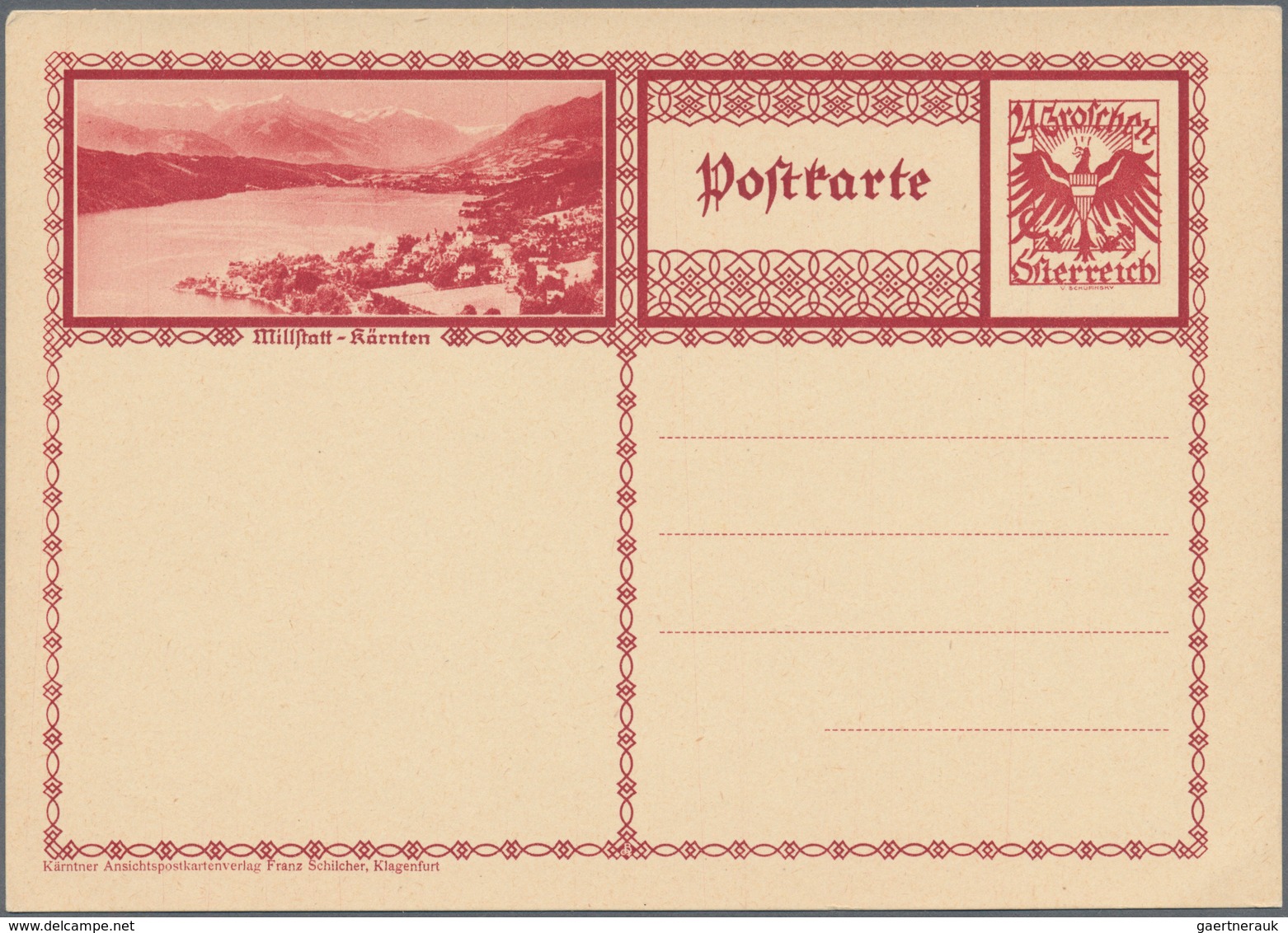 Österreich - Ganzsachen: BILDPOSTKARTEN: 1927, Wappenadler 24 Gr. Dunkelrotbraun Komplette Serie Mit - Otros & Sin Clasificación