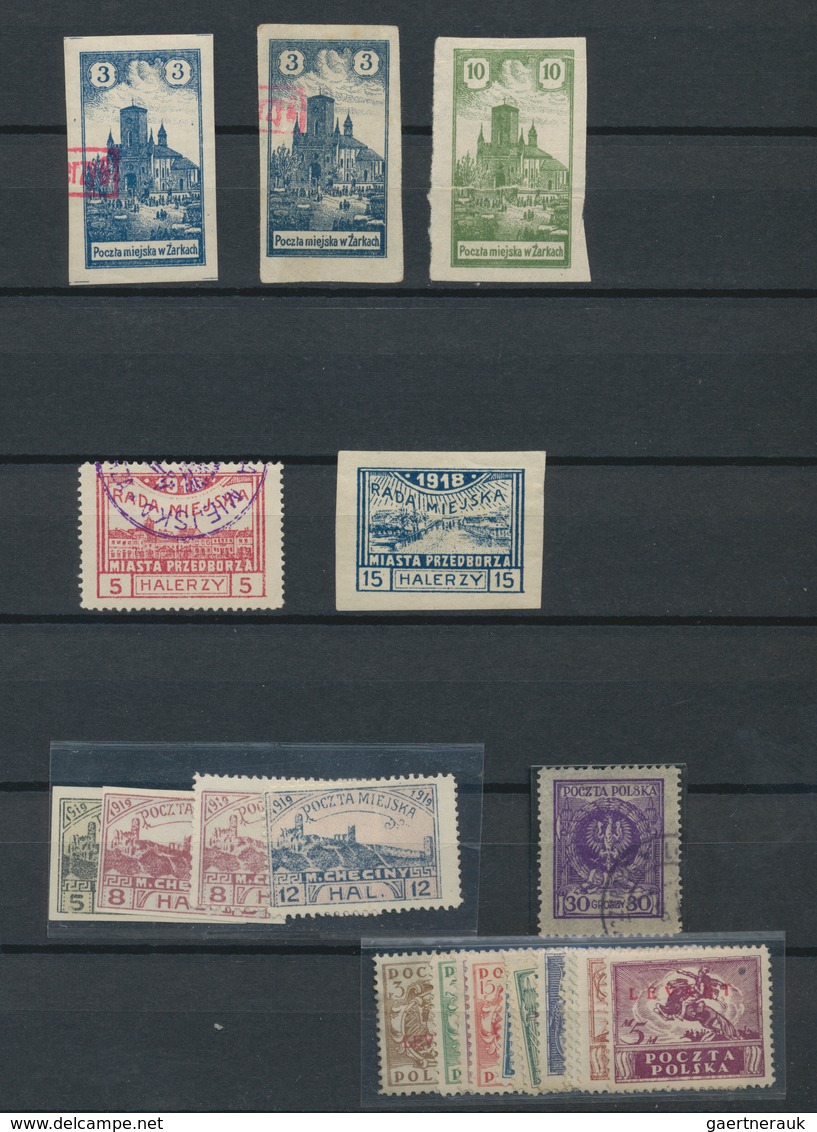 Polen: 1916/1939, Mint And Used Assortment In A Stockbook, Comprising E.g. WWI Local City Mail, A Ni - Cartas & Documentos