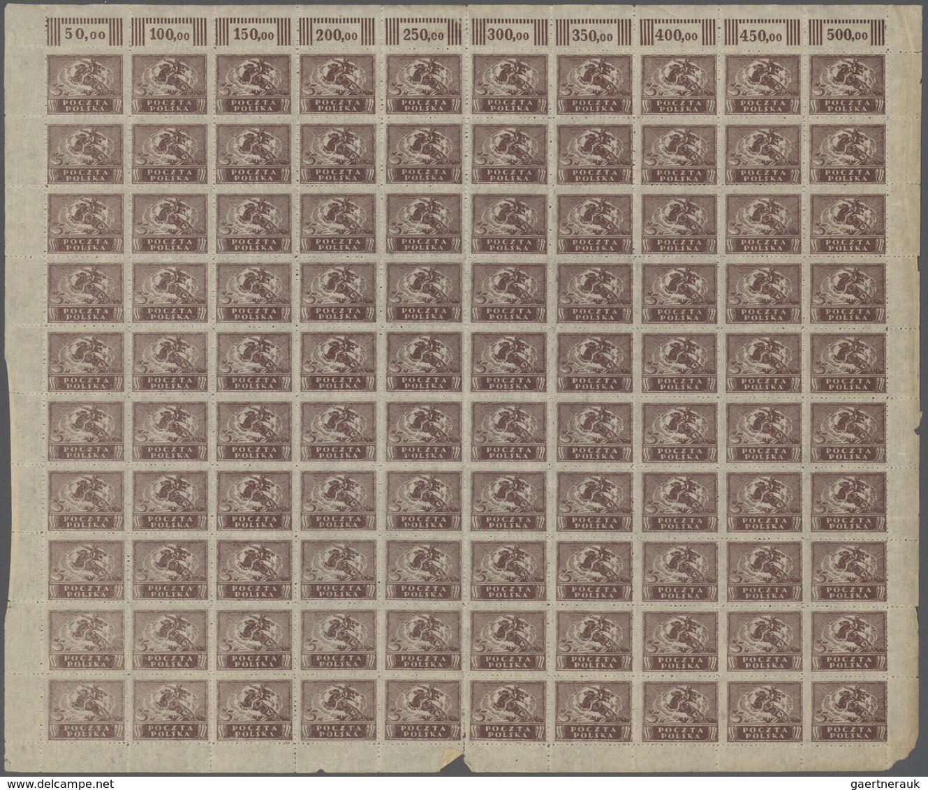 Polen: 1919/1924, MNH Accumulation Of (large) Multiples Incl. Complete Sheets. Michel Cat.value Appr - Briefe U. Dokumente