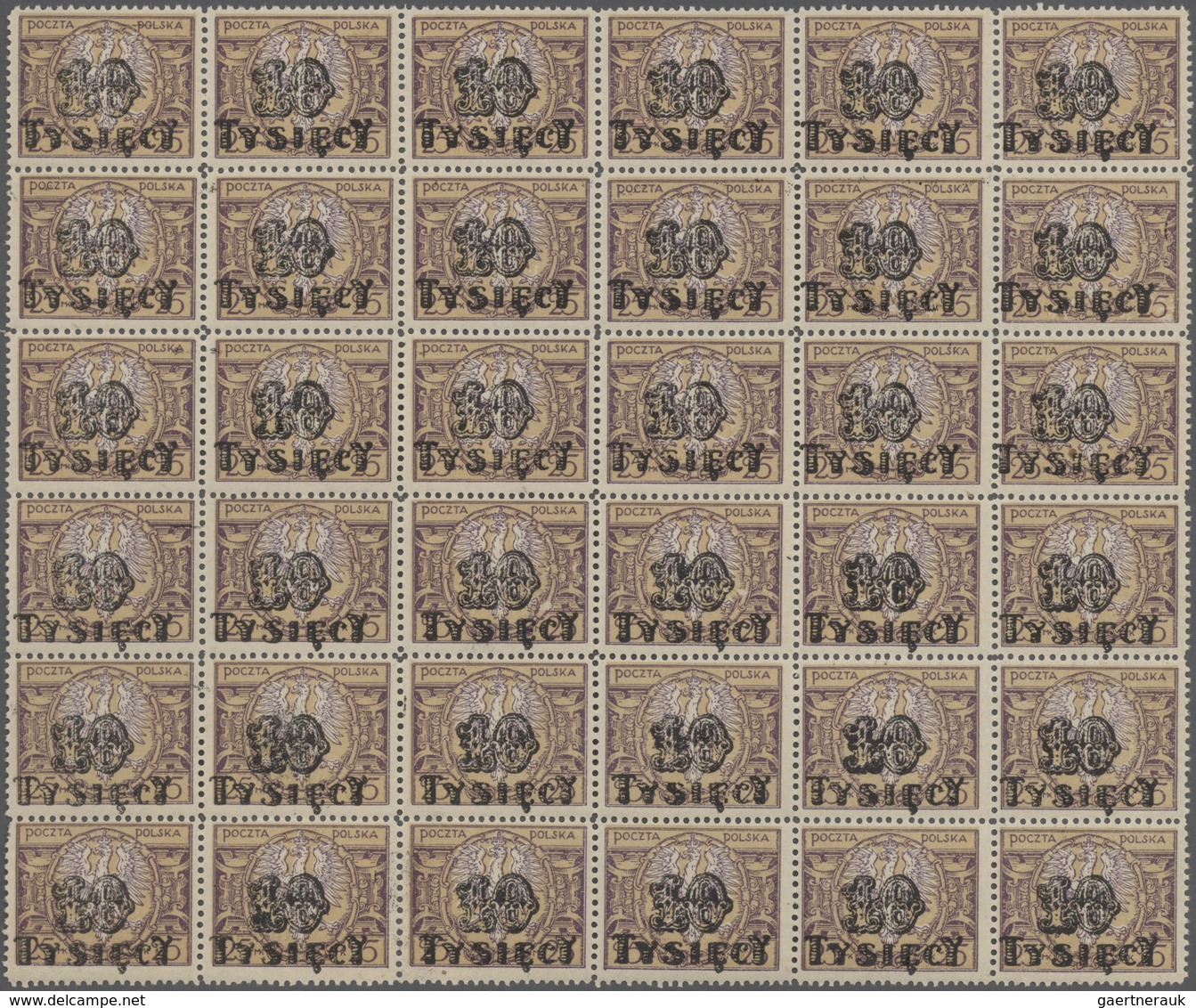 Polen: 1919/1924, MNH Accumulation Of (large) Multiples Incl. Complete Sheets. Michel Cat.value Appr - Briefe U. Dokumente