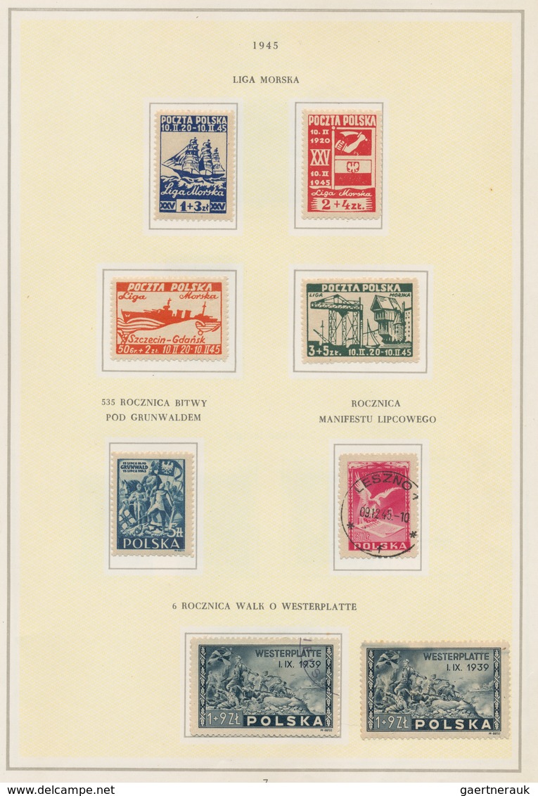 Polen: 1943/1991, Used And Mint Collection In Six Volumes, From Some Issues WW II/Government In Exil - Covers & Documents