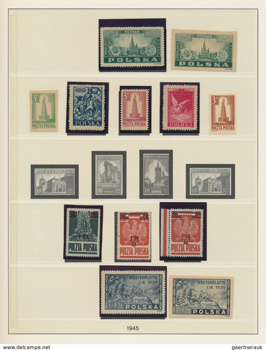 Polen: 1944/1959, A Splendid MNH Collection In Two Lindner Albums, Well Collected Throughout With Pl - Briefe U. Dokumente