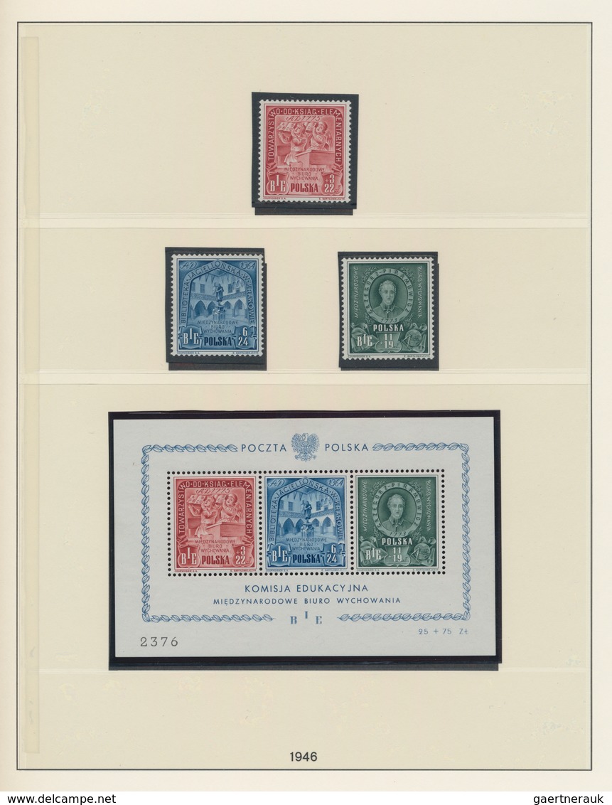 Polen: 1944/1959, A Splendid MNH Collection In Two Lindner Albums, Well Collected Throughout With Pl - Briefe U. Dokumente