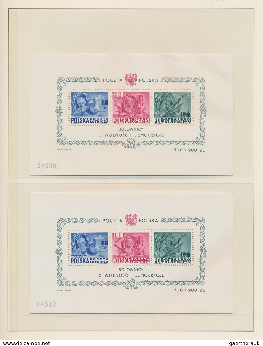 Polen: 1944/1959, A Splendid MNH Collection In Two Lindner Albums, Well Collected Throughout With Pl - Briefe U. Dokumente