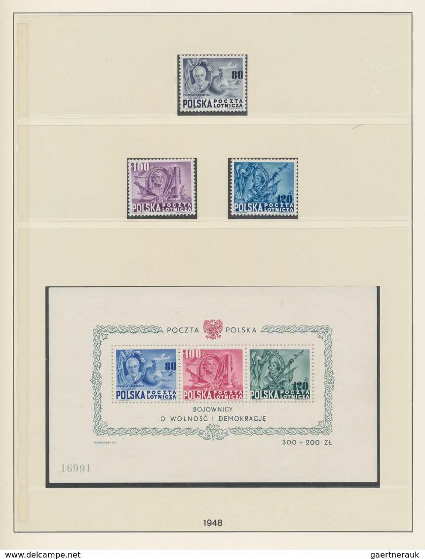 Polen: 1944/1959, a splendid MNH collection in two Lindner albums, well collected throughout with pl