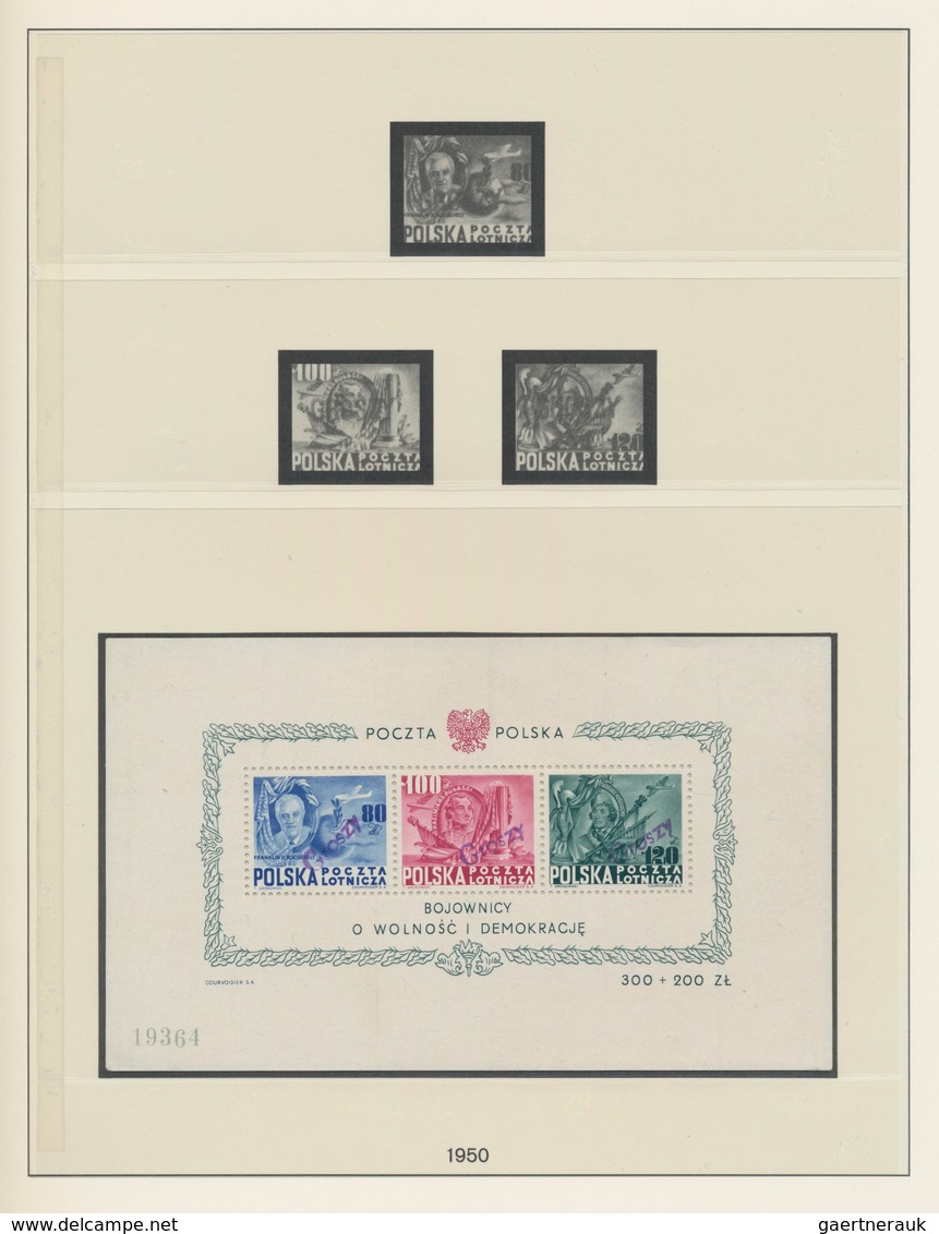 Polen: 1944/1959, a splendid MNH collection in two Lindner albums, well collected throughout with pl