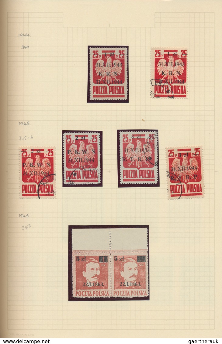 Polen: 1944/1967, Used And Mint Collection In Two Binders, Neatly Arranged On Album Pages And Well C - Cartas & Documentos