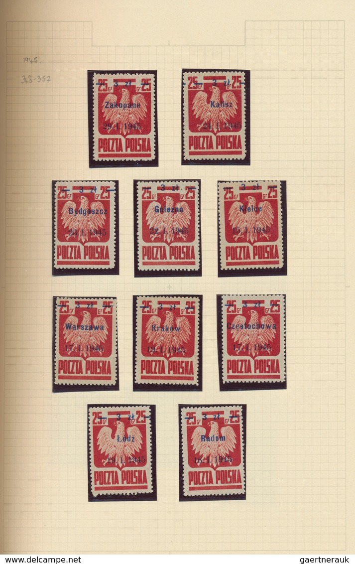 Polen: 1944/1967, Used And Mint Collection In Two Binders, Neatly Arranged On Album Pages And Well C - Cartas & Documentos