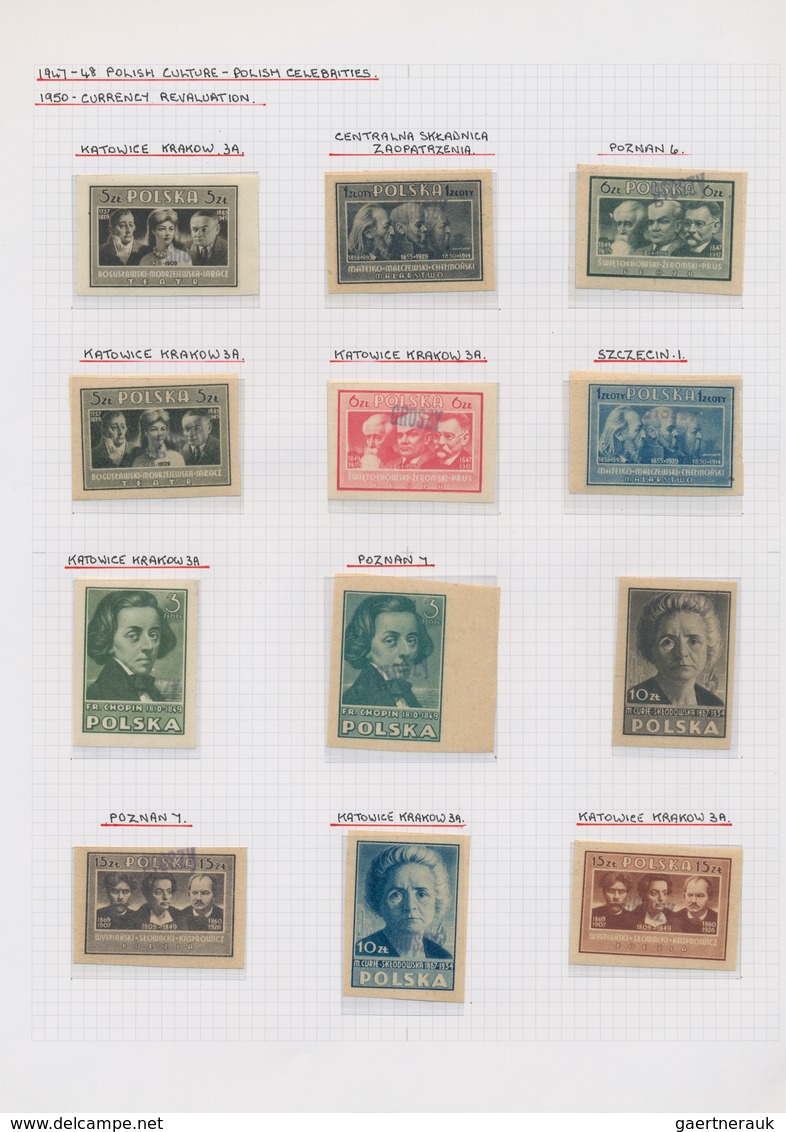 Polen: 1948/1990, Comprehensive Mint And Used Collection In Nine Binders, Neatly Arranged On Album P - Covers & Documents