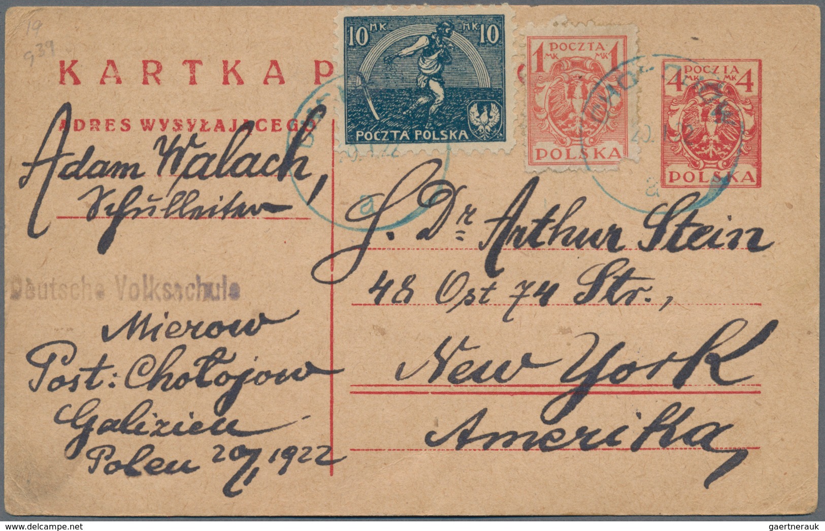Polen - Ganzsachen: 1918/75 (ca.) holding of ca. 890 unused and used postal stationery postcards wit