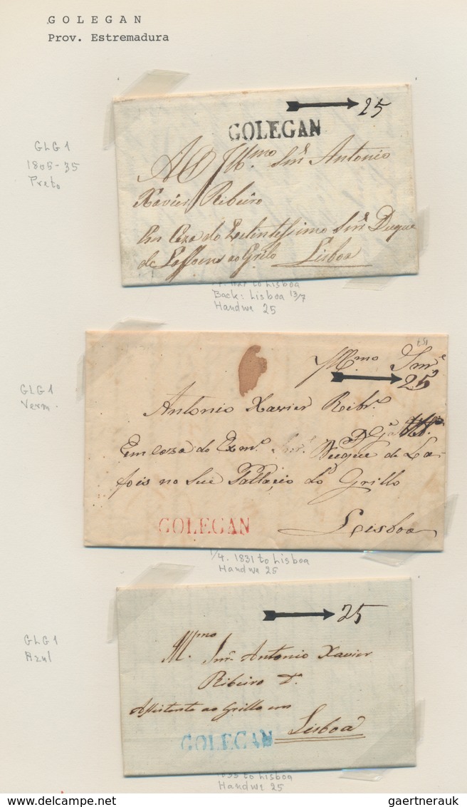 Portugal - Vorphilatelie: 1810/1850 (ca.), Collection Of Apprx. 150 Pre-philatelic Letters, Showing - ...-1853 Prefilatelia