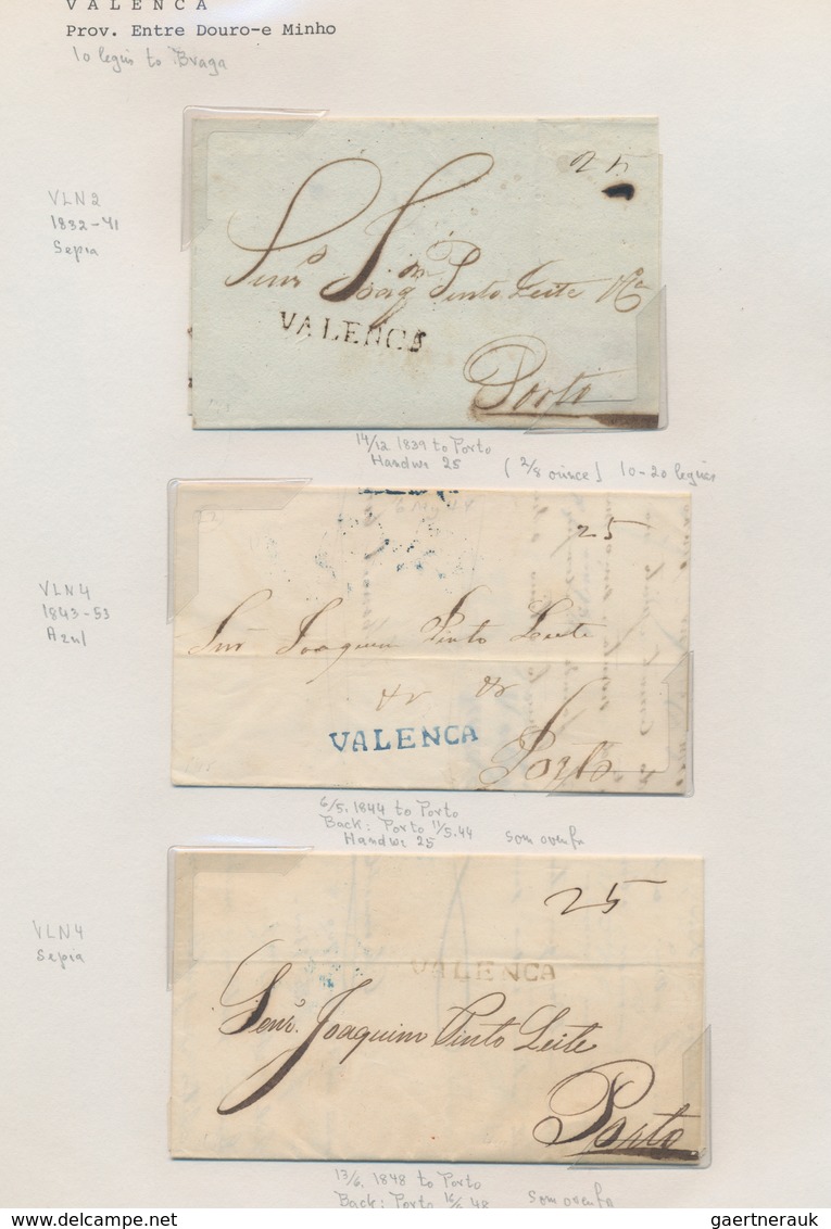 Portugal - Vorphilatelie: 1810/1850 (ca.), Collection Of Apprx. 150 Pre-philatelic Letters, Showing - ...-1853 Voorfilatelie