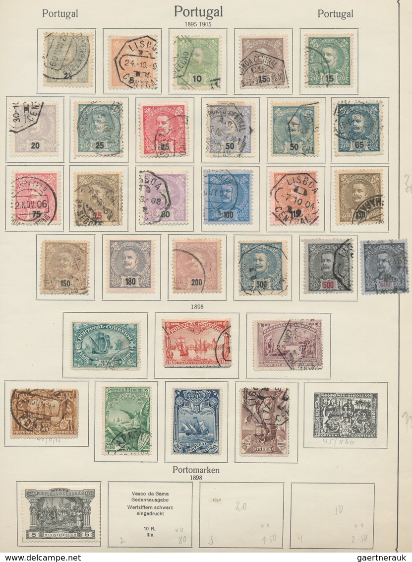 Portugal: 1853/1958, Collection On Old Text Form Pages Mostly Used From The Beginning With Many Bett - Otros & Sin Clasificación