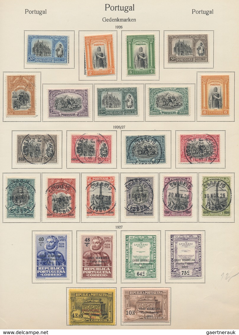 Portugal: 1853/1958, Collection On Old Text Form Pages Mostly Used From The Beginning With Many Bett - Otros & Sin Clasificación