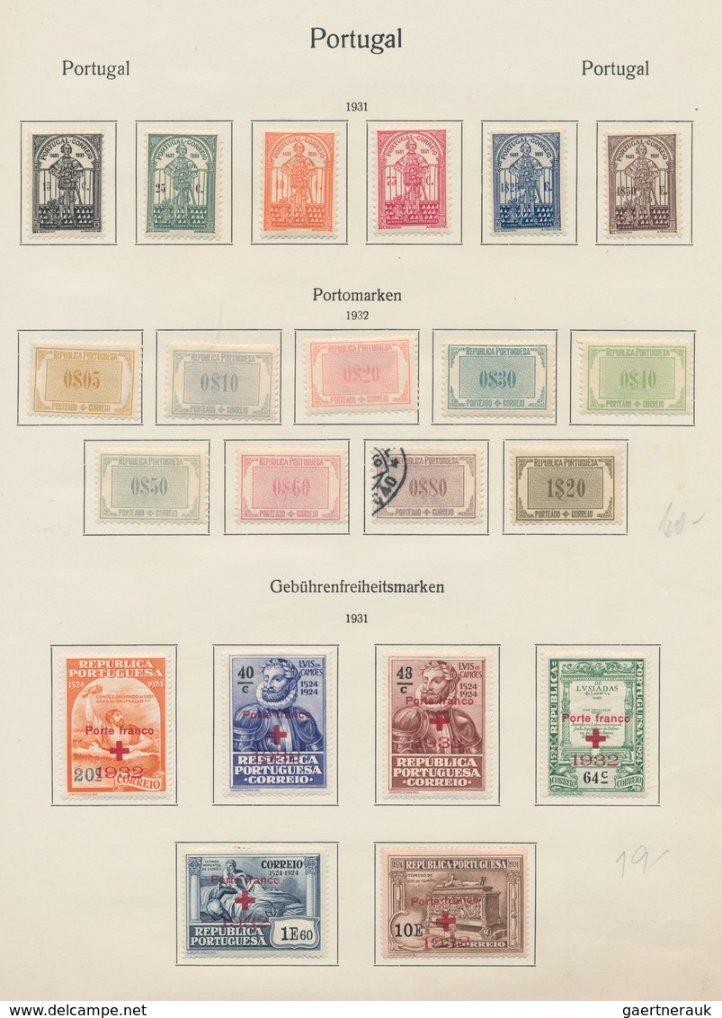 Portugal: 1853/1958, Collection On Old Text Form Pages Mostly Used From The Beginning With Many Bett - Sonstige & Ohne Zuordnung