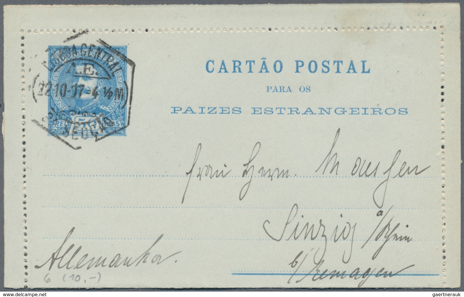 Portugal: 1888/2000 Holding Of Ca. 450 Letters, Cards And Postal Stationary, Incl. Some Portuguese C - Sonstige & Ohne Zuordnung