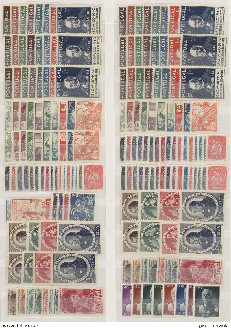 Portugal: 1910/1957, Mint Accumulation Of Apparently Only Complete (better) Sets, Neatly Sorted On S - Sonstige & Ohne Zuordnung