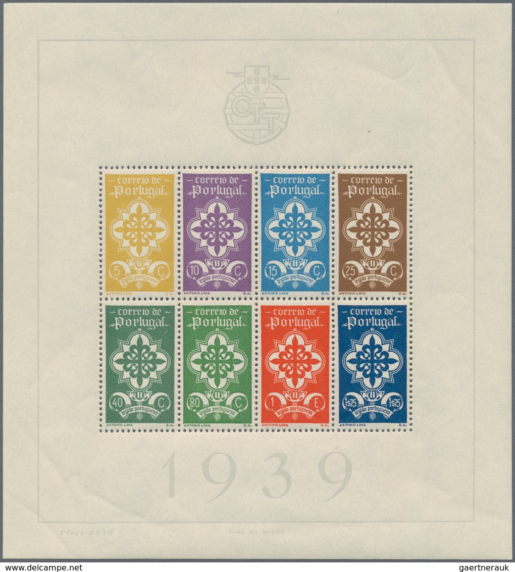 Portugal: 1940/1946, Duplicated Lot With 326 Miniature Sheets Incl. 1940 Portuguese Legion (Mi. Bl. - Sonstige & Ohne Zuordnung