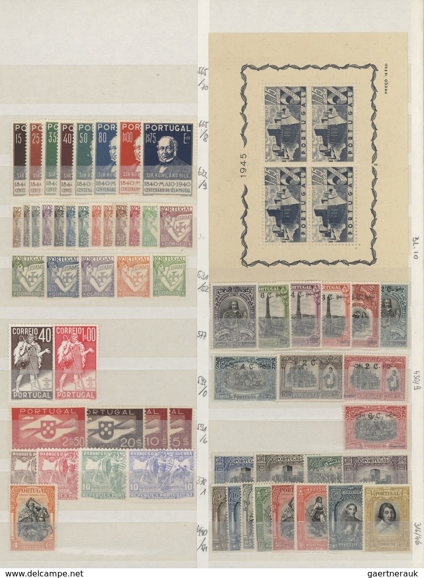 Portugal: 1940/1990 (ca.), Comprehensive Stock In A Thick Album, Almost Exclusively MNH And Main Val - Otros & Sin Clasificación