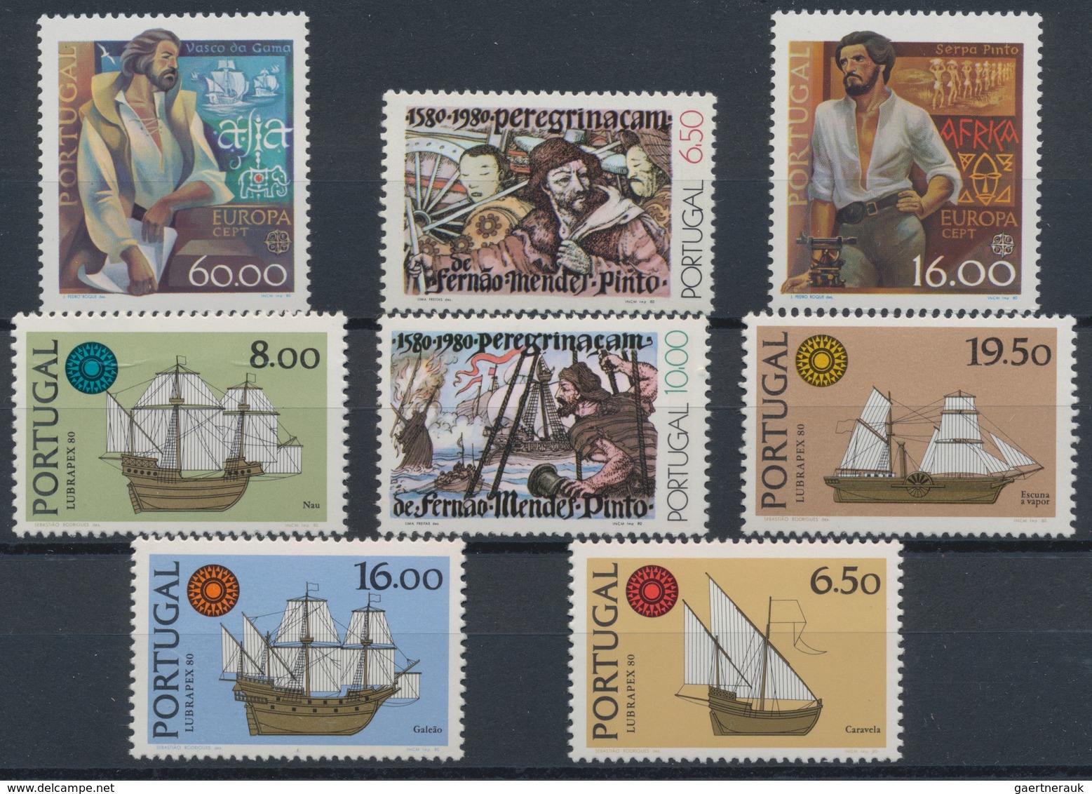 Portugal: 1980, Sets Without The Souvenir Sheets And Definitives Per 375 MNH. Every Year Set Is Sepa - Otros & Sin Clasificación