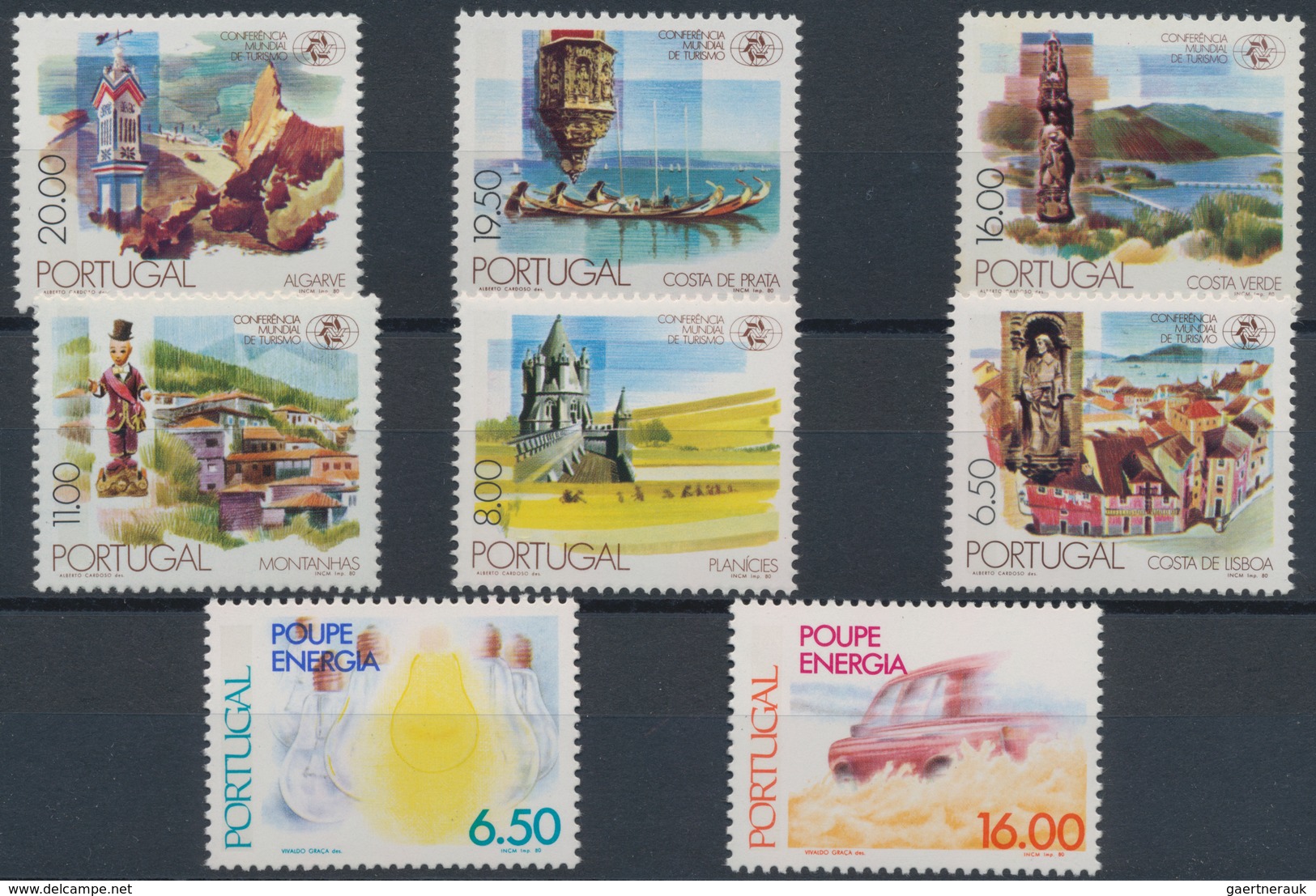 Portugal: 1980, Sets Without The Souvenir Sheets And Definitives Per 375 MNH. Every Year Set Is Sepa - Otros & Sin Clasificación