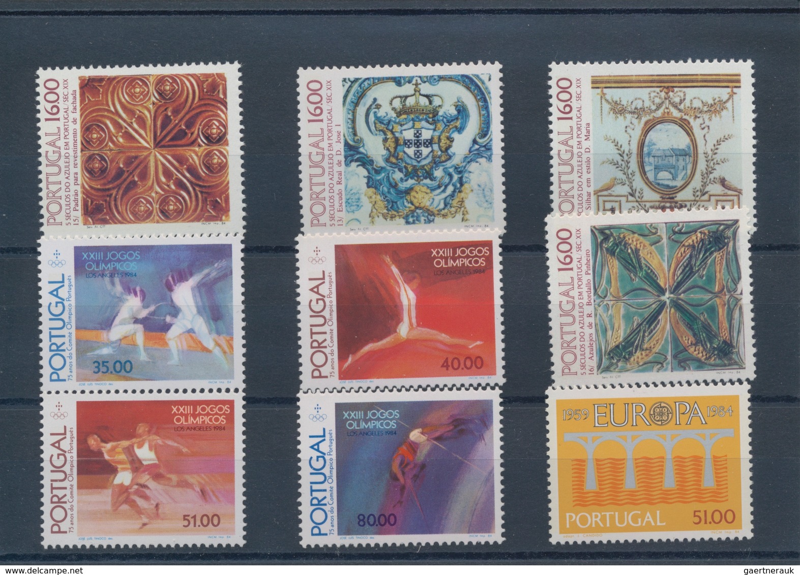 Portugal: 1982/1984, sets per 175 MNH without the definitives and souvenir sheets. Every year set is