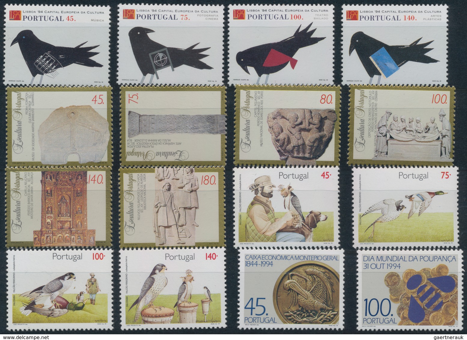 Portugal: 1994, Sets Without The Souvenir Sheets And Mi.no. 2000/2001 Per 100 MNH. Every Year Set Is - Sonstige & Ohne Zuordnung
