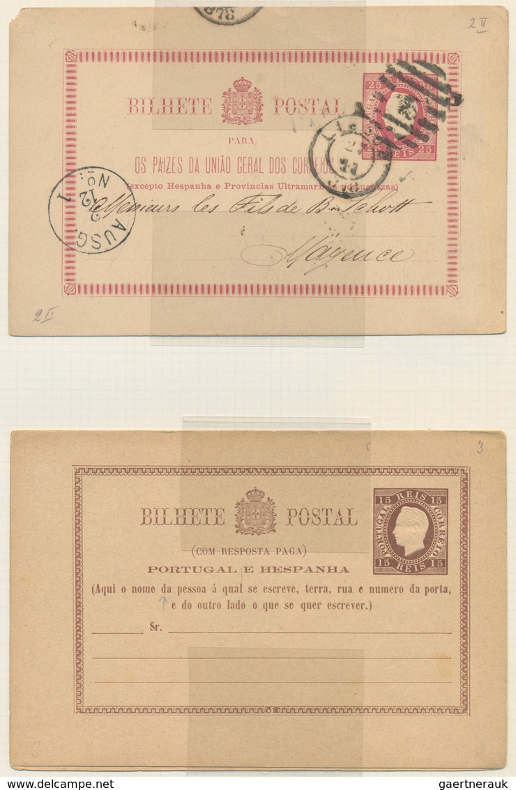 Portugal - Ganzsachen: 1879/1957, Collection Of Apprx. 440 Used And Unused Stationeries With Cards, - Entiers Postaux