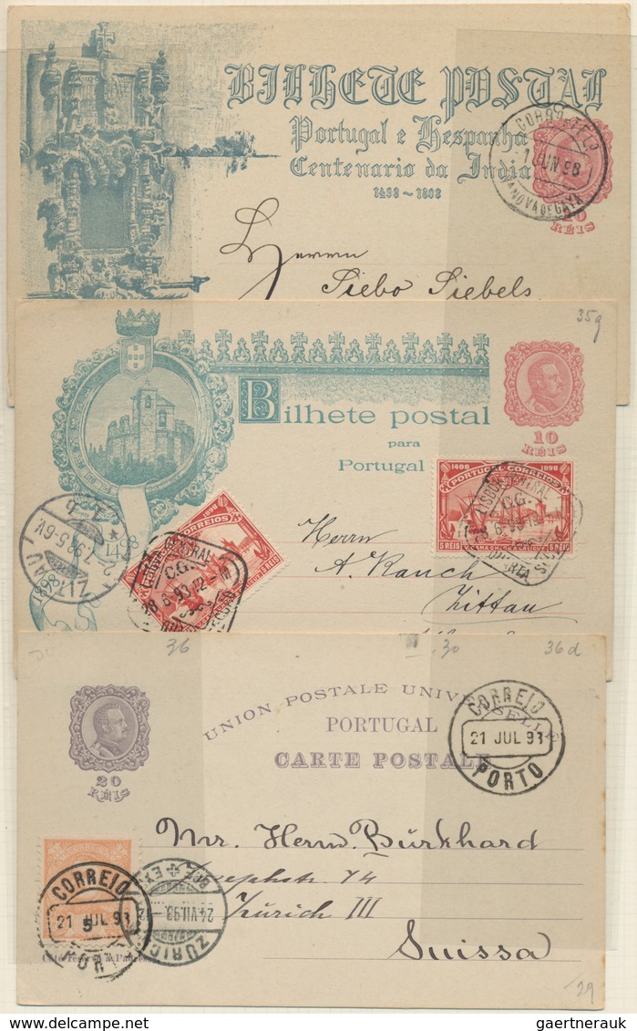 Portugal - Ganzsachen: 1879/1957, Collection Of Apprx. 440 Used And Unused Stationeries With Cards, - Entiers Postaux
