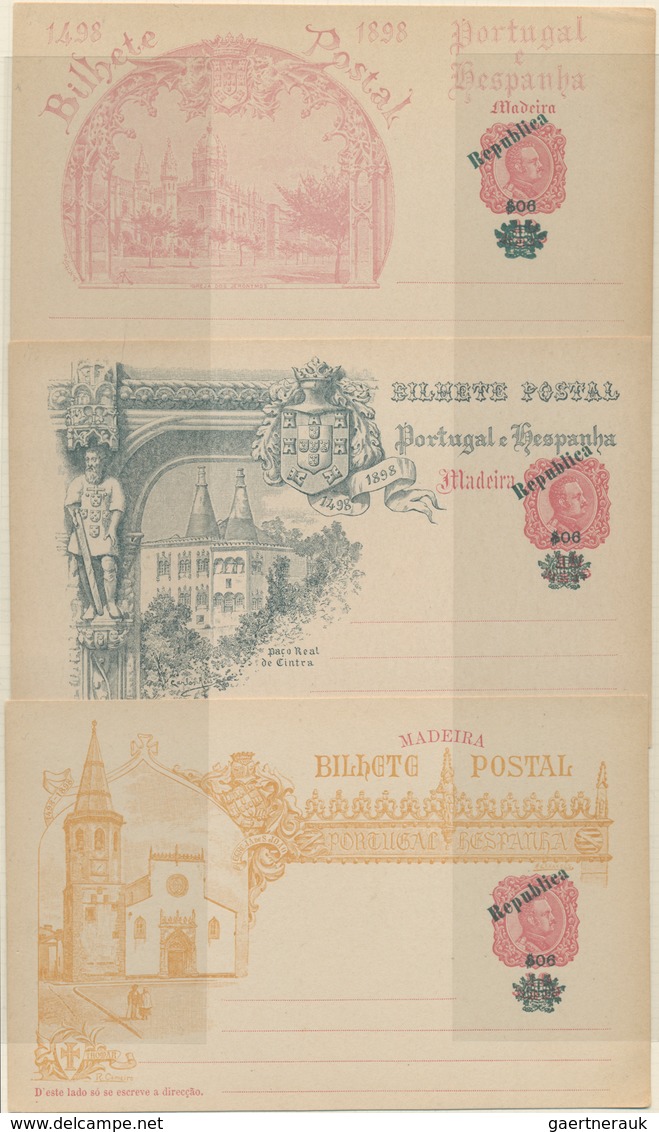 Portugal - Ganzsachen: 1879/1957, collection of apprx. 440 used and unused stationeries with cards,